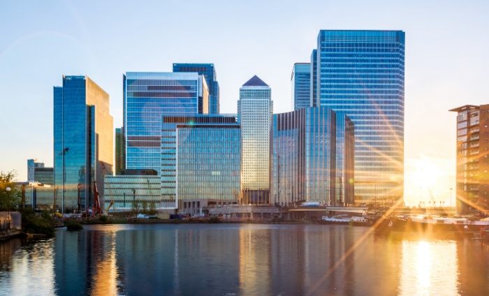 Image shows Canary Wharf